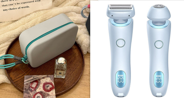 Épilateur 2 en 1, tondeuse rechargeable USB pour femmes, rasoir pour le corps, le visage, les jambes, les aisselles, le bikini, les mains et le pubis.