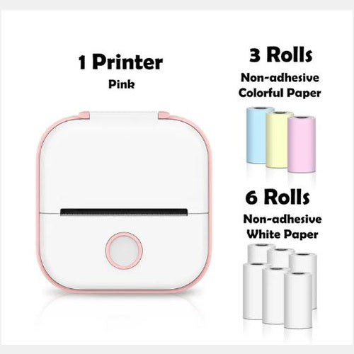 Imprimante thermique portable mini pour étiquettes, imprimante photo domestique, imprimante pour étudiants, imprimante de questions erronées, imprimante d'étiquettes mini compatible Bluetooth, étiquettes de prix.