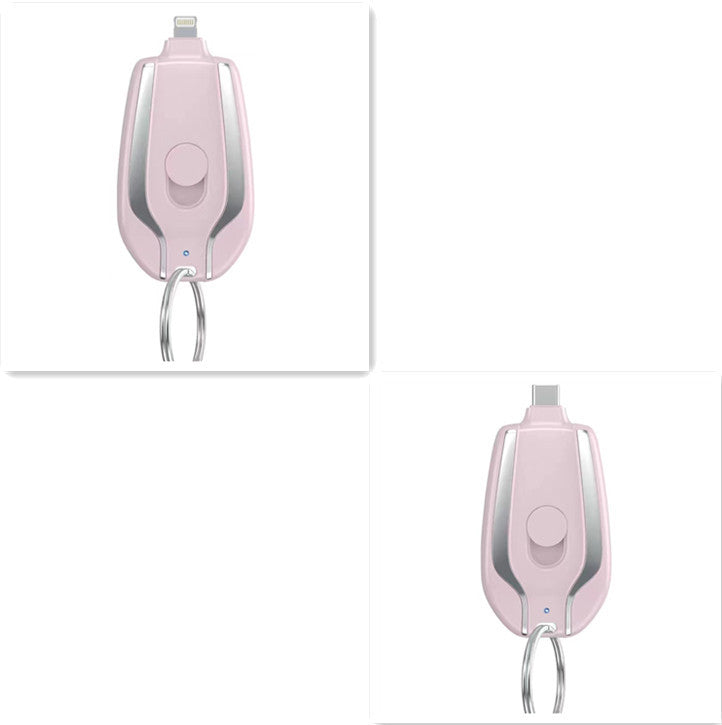 Batterie de secours portable sans fil de 1500 mAh pour porte-clés, alimentation d'urgence, petite alimentation mobile télescopique.