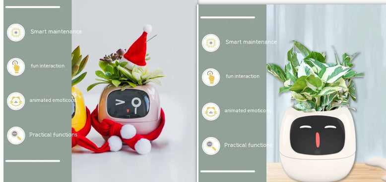 Planificateur Intelligent Amusement Inépuisable Plus de 49 Expressions Riches 7 Capteurs Intelligents et Puces AI Facilitent et Rendent Agréable la Culture des Plantes