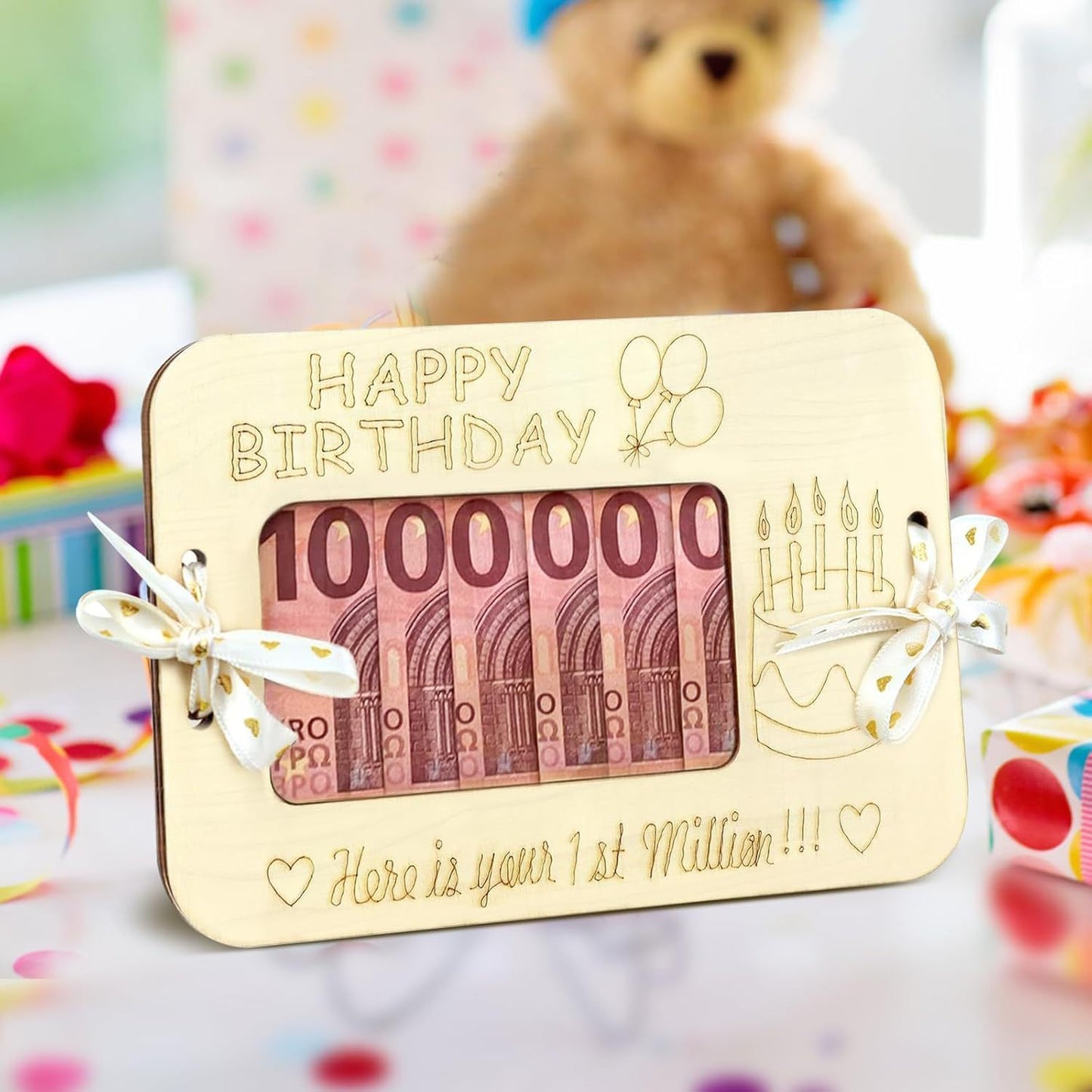 Votre premier portefeuille en bois d'un million de dollars en cadeau créatif