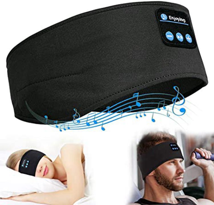 Bandeau de sport sans fil Bluetooth V5.0 avec appel musical et ombrage stéréo pour le sommeil