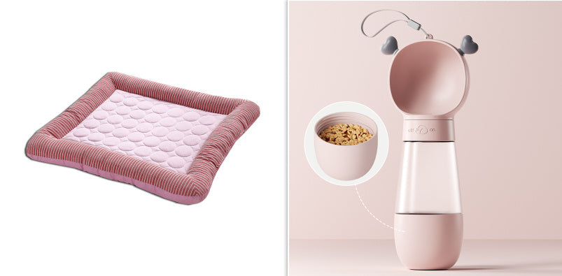 Tapis de refroidissement pour animaux de compagnie pour chiens, chats, chiots et chatons, matelas frais, couverture pour animaux de compagnie en matériau en soie glacée, doux pour le sommeil d'été, bleu, respirant.