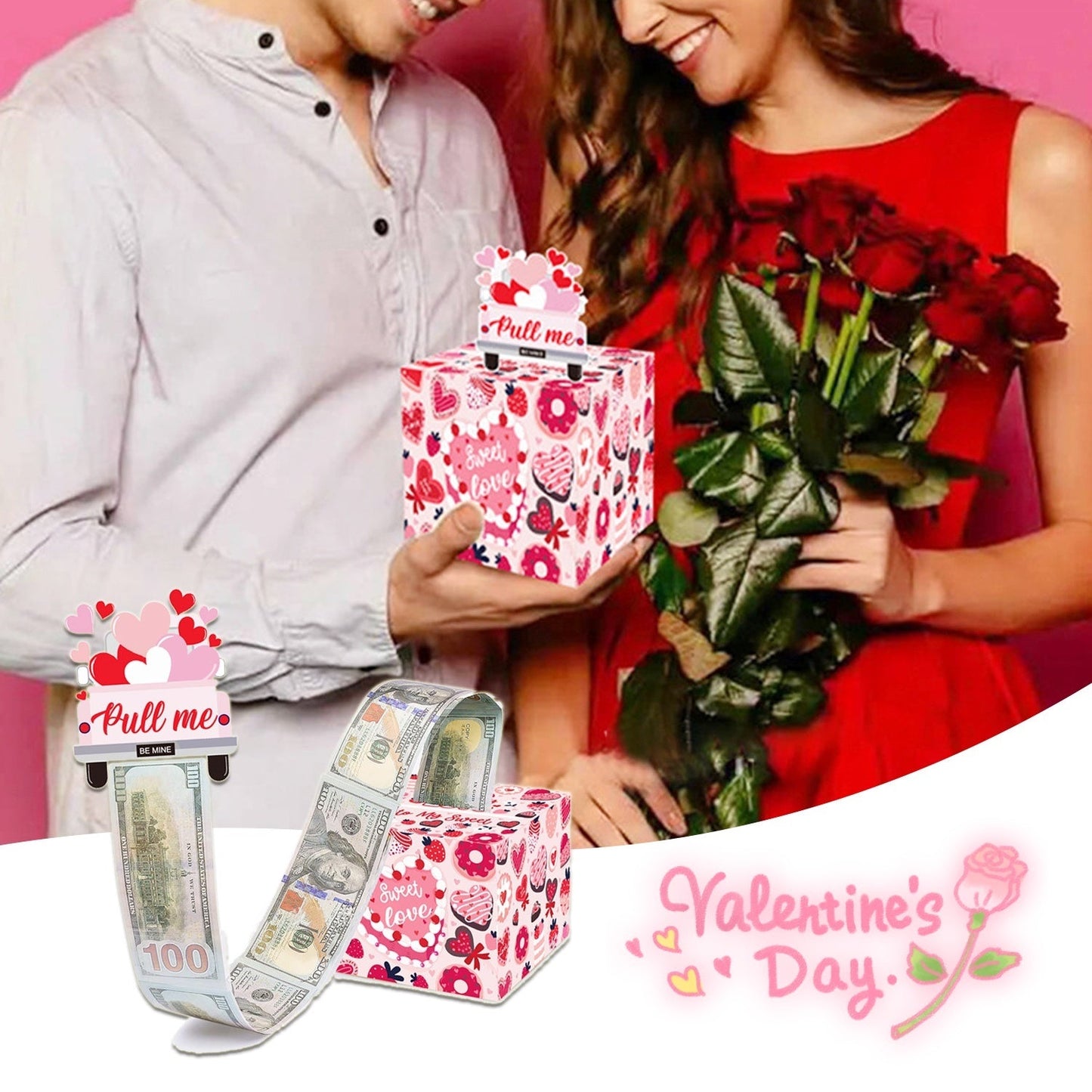 Cadeau de surprise pour la Saint - Valentin : création de la boîte à explosion la plus interactive avec une enveloppe rebondissante, boîte à argent en papier plié créatif. - KaoKao
