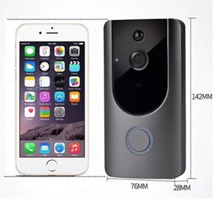 Caméra de sonnette vidéo WiFi intelligente avec interphone visuel, carillon, vision nocturne, sonnette IP, caméra de sécurité sans fil. - KaoKao