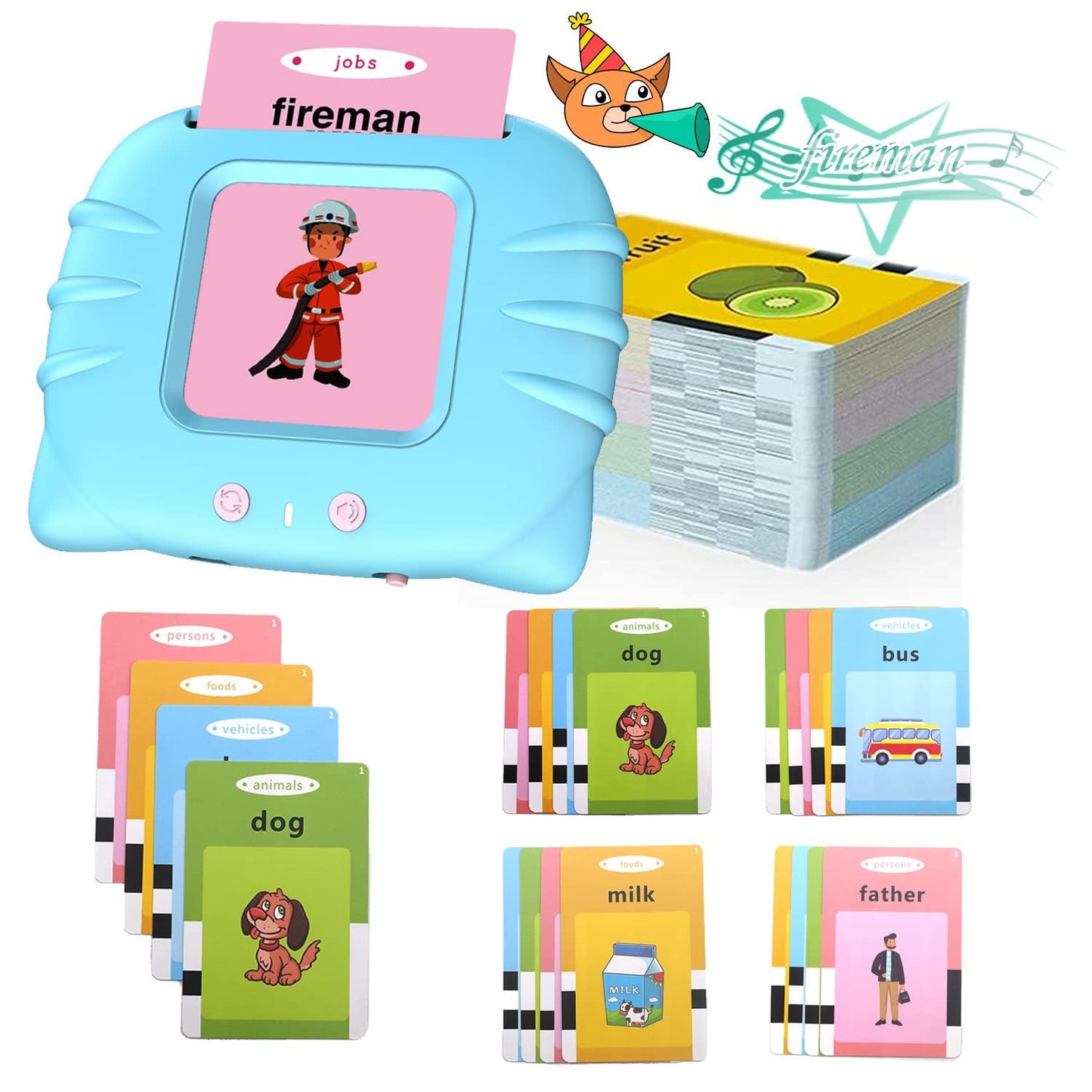 Cartes d'anglais pur intelligentes pour l'éducation précoce éclairante des enfants - KaoKao