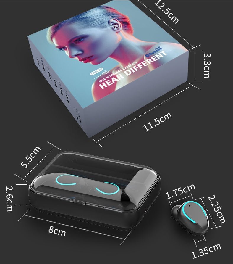 Casque Bluetooth multifonction binaural avec batterie externe et support pour téléphone. - KaoKao