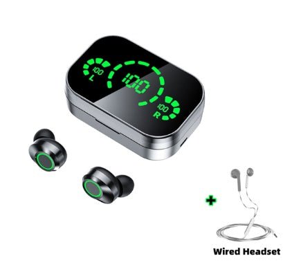 Casque sans fil Bluetooth compatible YD03 TWS avec grand écran, affichage numérique intelligent, intra - auriculaire, lumière respirante - KaoKao