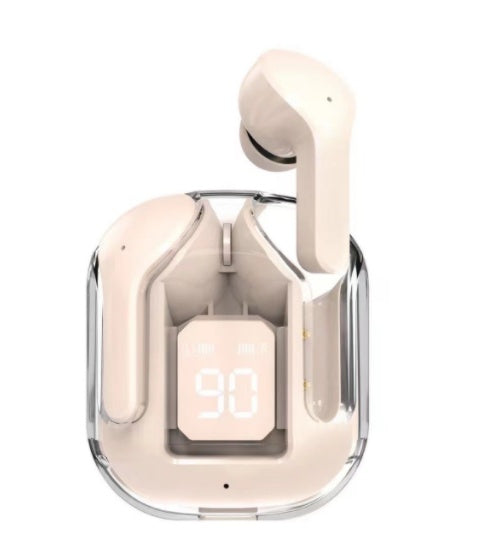 Nouveau mini casque sans fil transparent Bluetooth avec affichage numérique, réduction de bruit ENC, véritable sans fil, musique sportive.