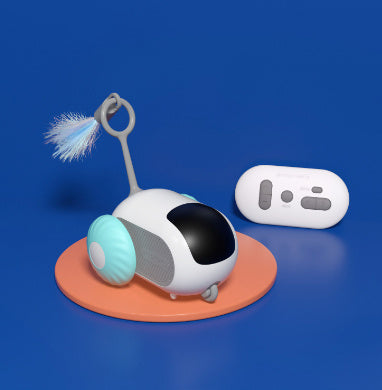 Jouet interactif pour chat avec télécommande, voiture USB rechargeable, poursuite automatique, voiture intelligente à déplacement autonome, jouet interactif pour chat, produits pour animaux de compagnie.
