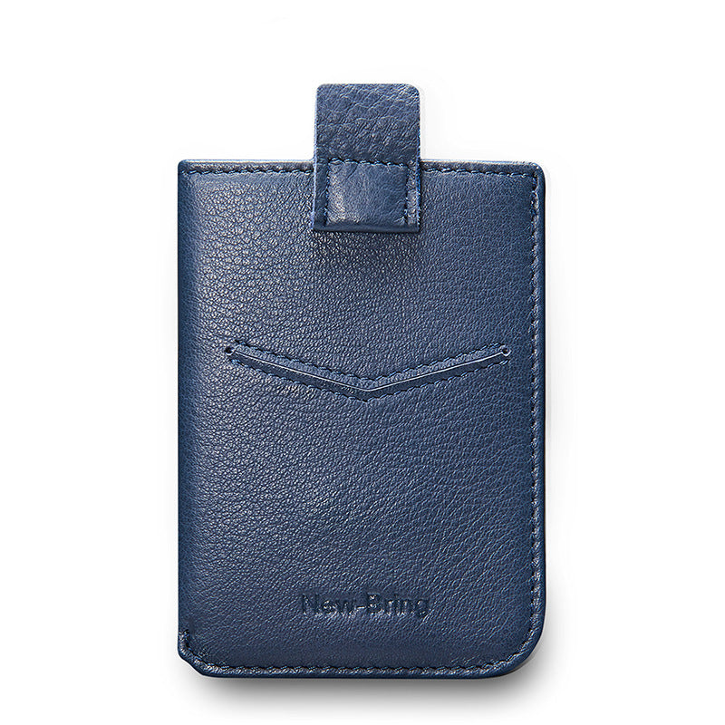 Portefeuille en cuir véritable pour hommes, porte-cartes en cuir de vache mince.