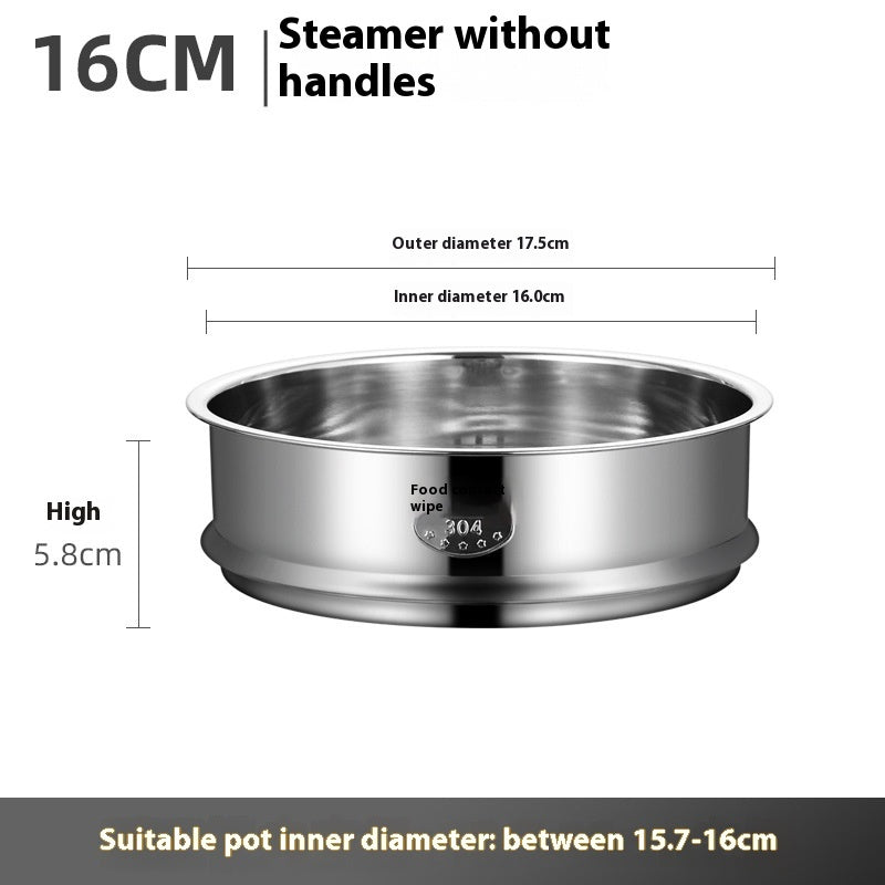 Râtelier de cuisson à vapeur universel en acier inoxydable 304 avec poignée pour chaudière électrique.