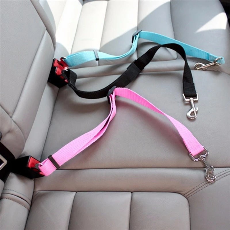 Ceinture de sécurité ajustable pour animaux de compagnie, harnais pour chien, clip de sécurité pour véhicule, traction, colliers pour chiens, accessoires pour animaux de compagnie. - KaoKao