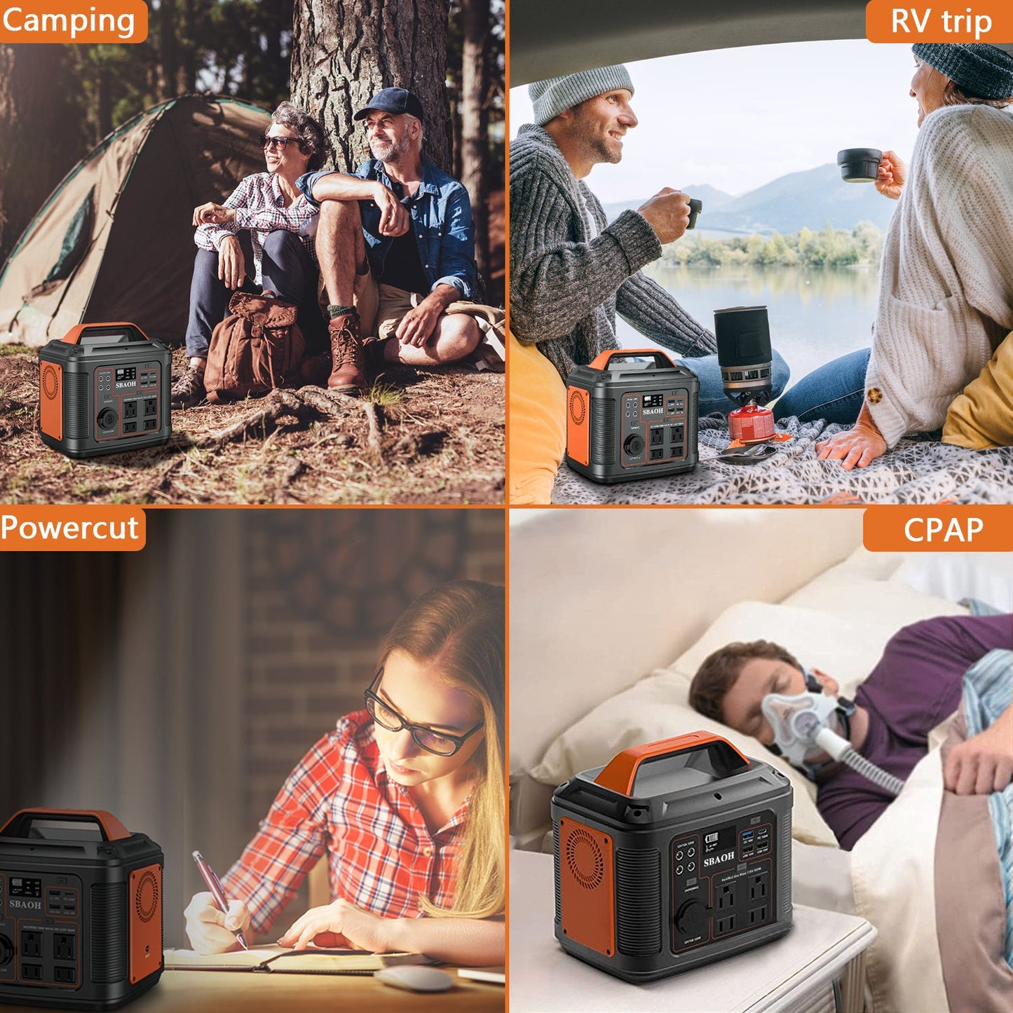 Centrale électrique portable P302, prise américaine, batterie de secours au lithium 300 W 296 Wh, générateur solaire pour alimentation de secours domestique et extérieure, panneau solaire non inclus. - KaoKao