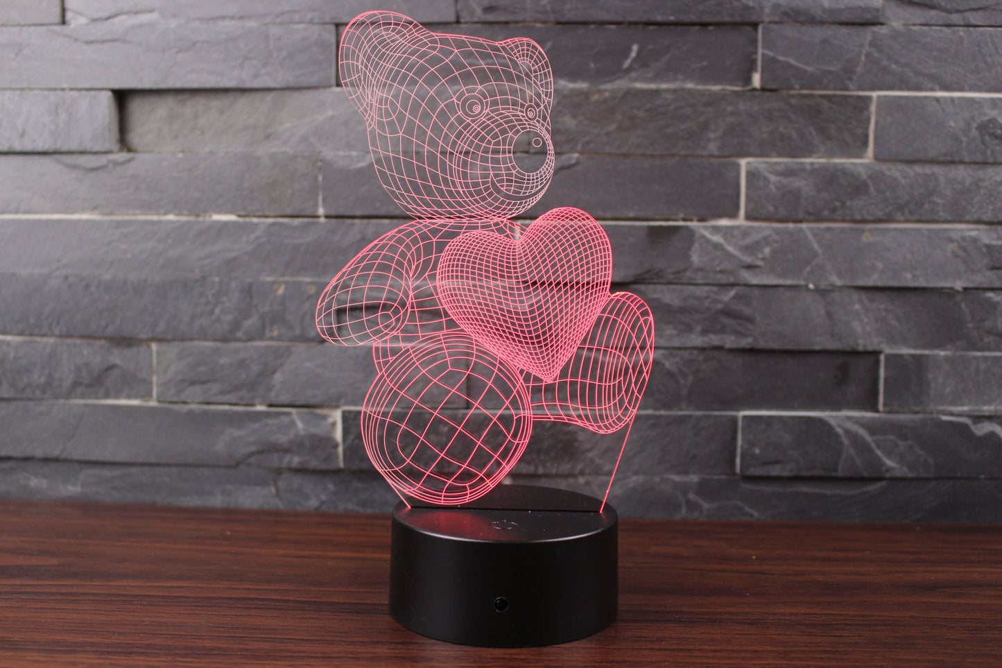 Série de lampes créatives en 3D de l'ours d'amour cartoon