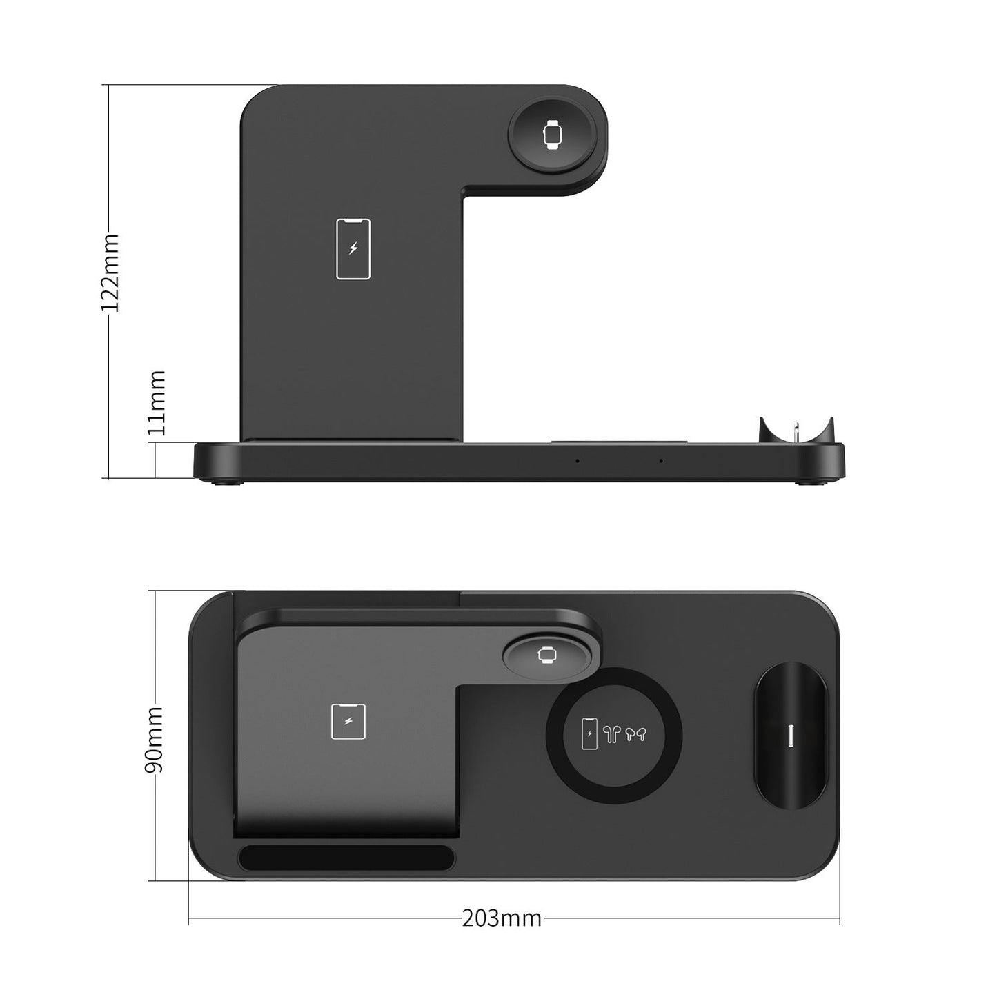 Chargeur sans fil Chargeur sans fil trois en un pour téléphones et montres - KaoKao