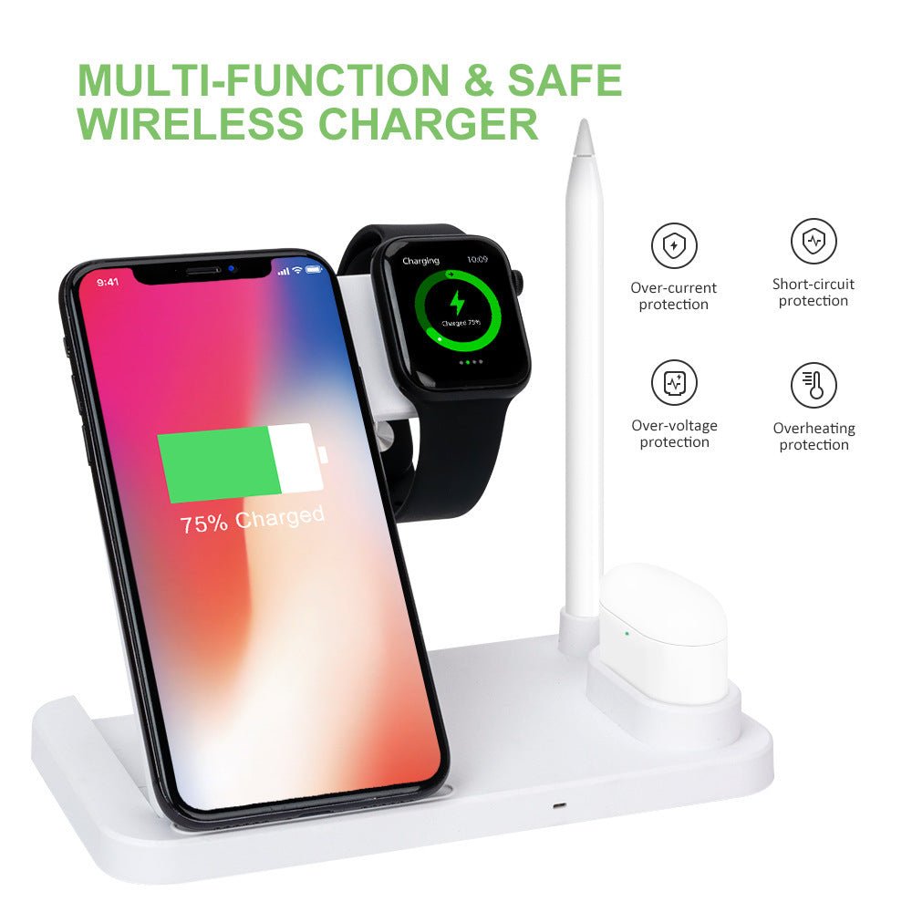 Chargeur sans fil pliable 4 - en - 1 à charge rapide 15w - KaoKao