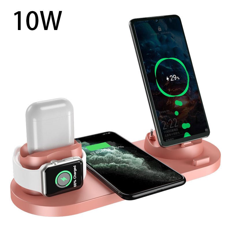 Chargeur sans fil pour iPhone, chargeur rapide pour téléphone, tapis de charge rapide pour téléphone, station d'accueil de charge 6 en 1 pour montre. - KaoKao