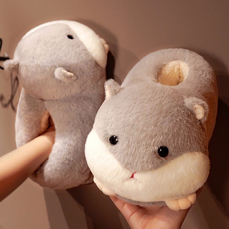 Chaussons d'intérieur chauds en forme d'animaux de dessin animé japonais. - KaoKao