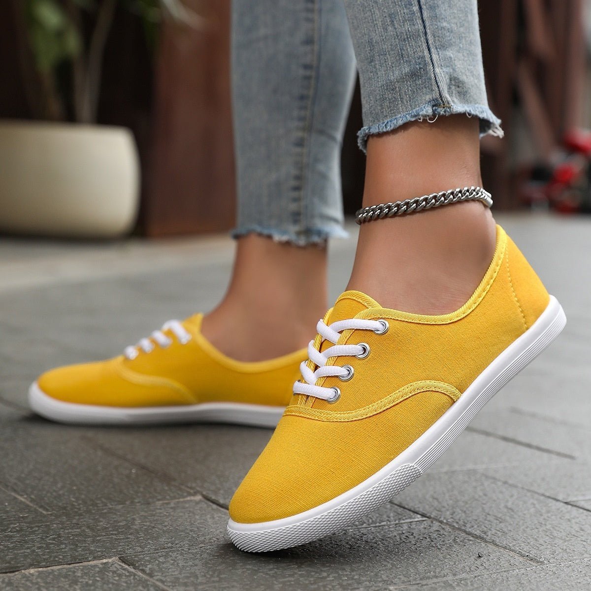 Chaussures blanches solides pour l'entraînement de course pour femmes - KaoKao