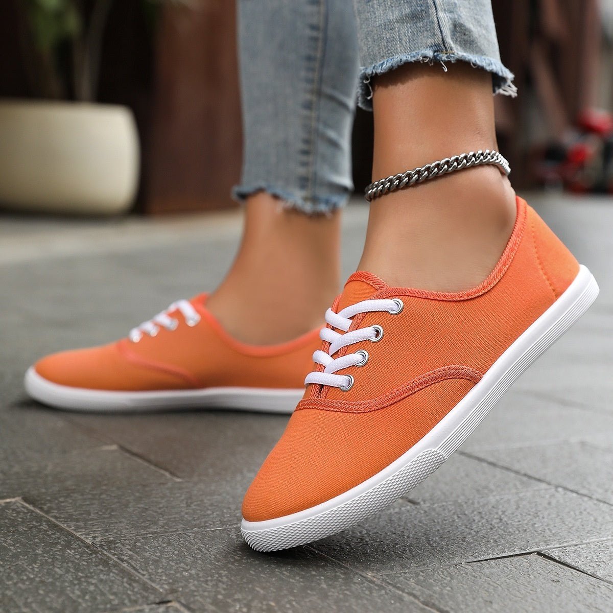 Chaussures blanches solides pour l'entraînement de course pour femmes - KaoKao