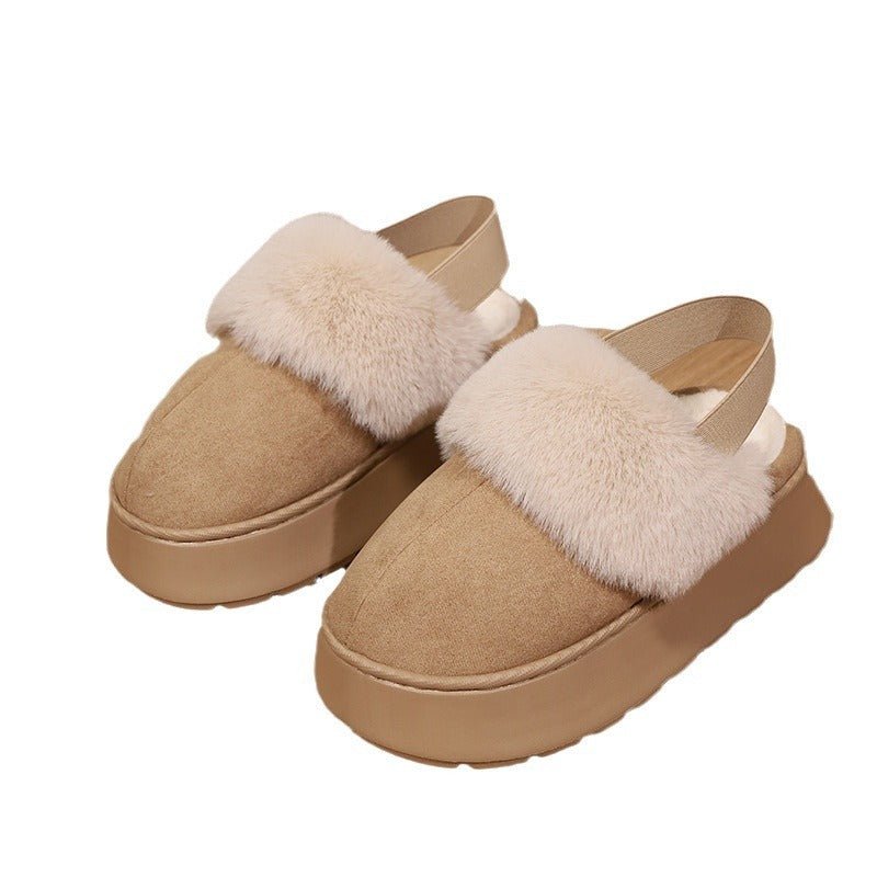 Chaussures en coton chaud à semelle épaisse avec élastique. - KaoKao