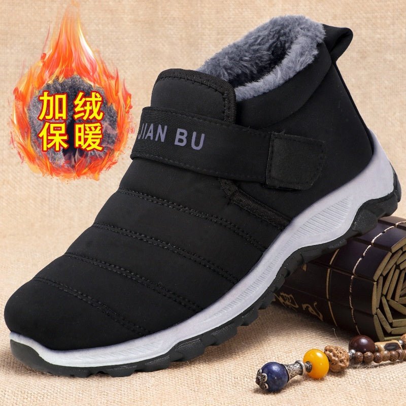 Chaussures en coton traditionnelles de Pékin pour hommes, doublées en polaire et épaissies. - KaoKao
