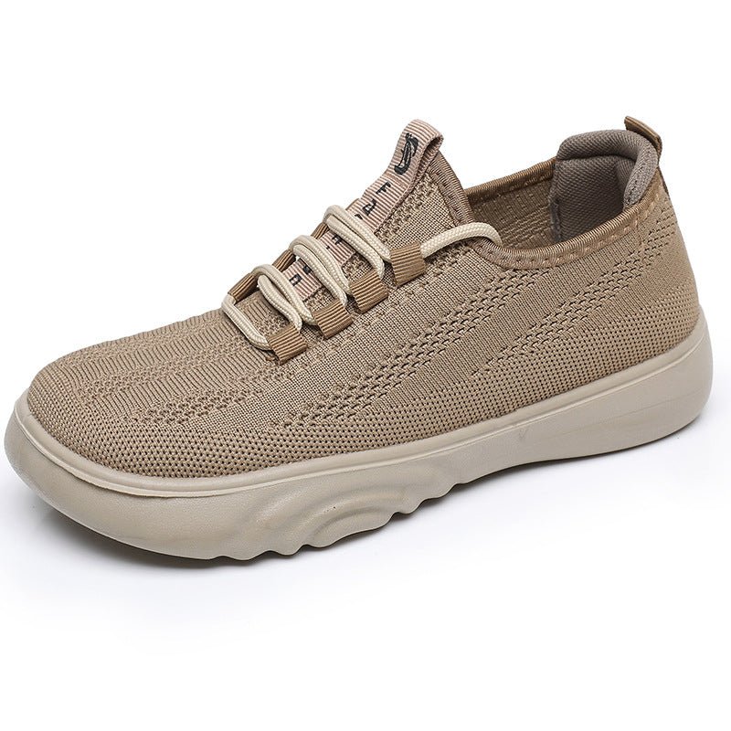 Chaussures en tissu de Pékin ancien pour femmes, chaussures décontractées pour mamans, pompes tricotées respirantes printemps et automne. - KaoKao