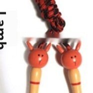 Corde à sauter pour enfants avec manche en bois de dessin animé - KaoKao