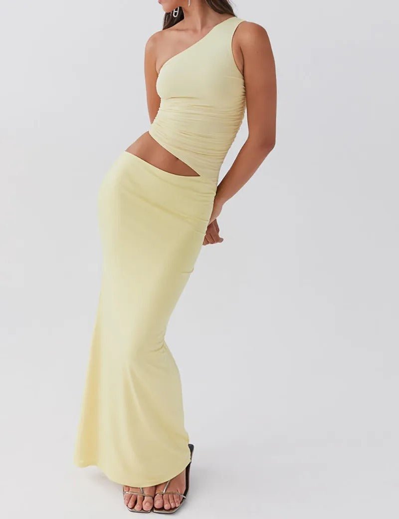 Costume de couleur unie européen et américain, coupe ajustée, confortable et tendance pour femme - KaoKao