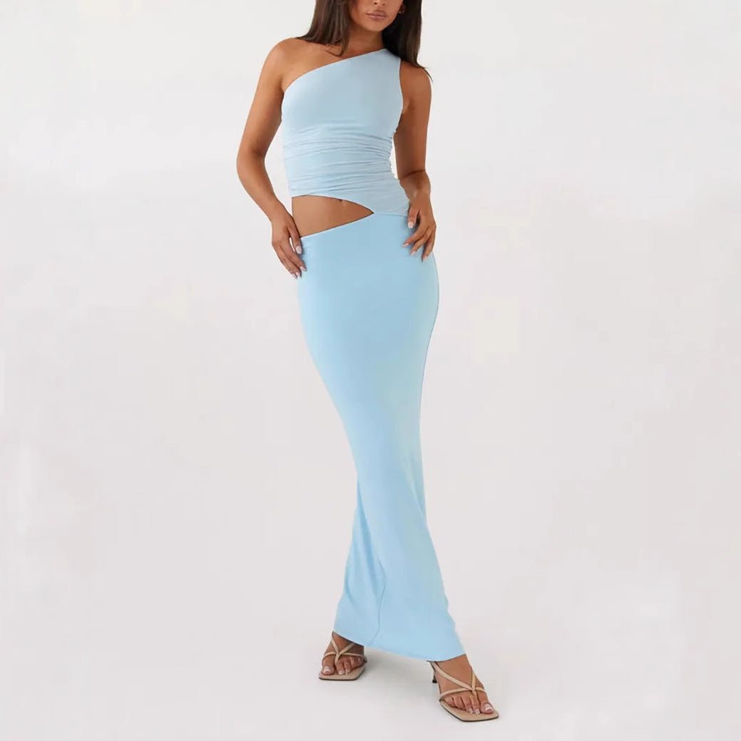 Costume de couleur unie européen et américain, coupe ajustée, confortable et tendance pour femme - KaoKao