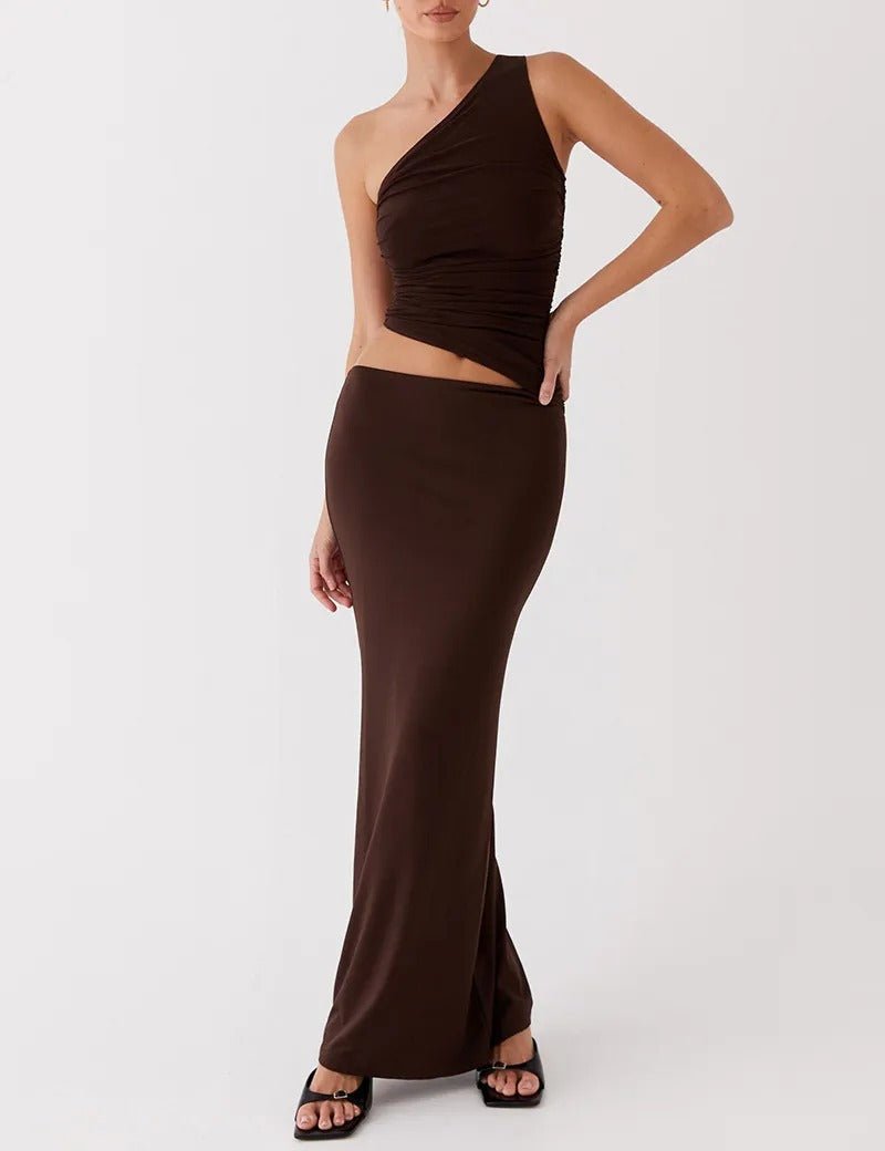 Costume de couleur unie européen et américain, coupe ajustée, confortable et tendance pour femme - KaoKao