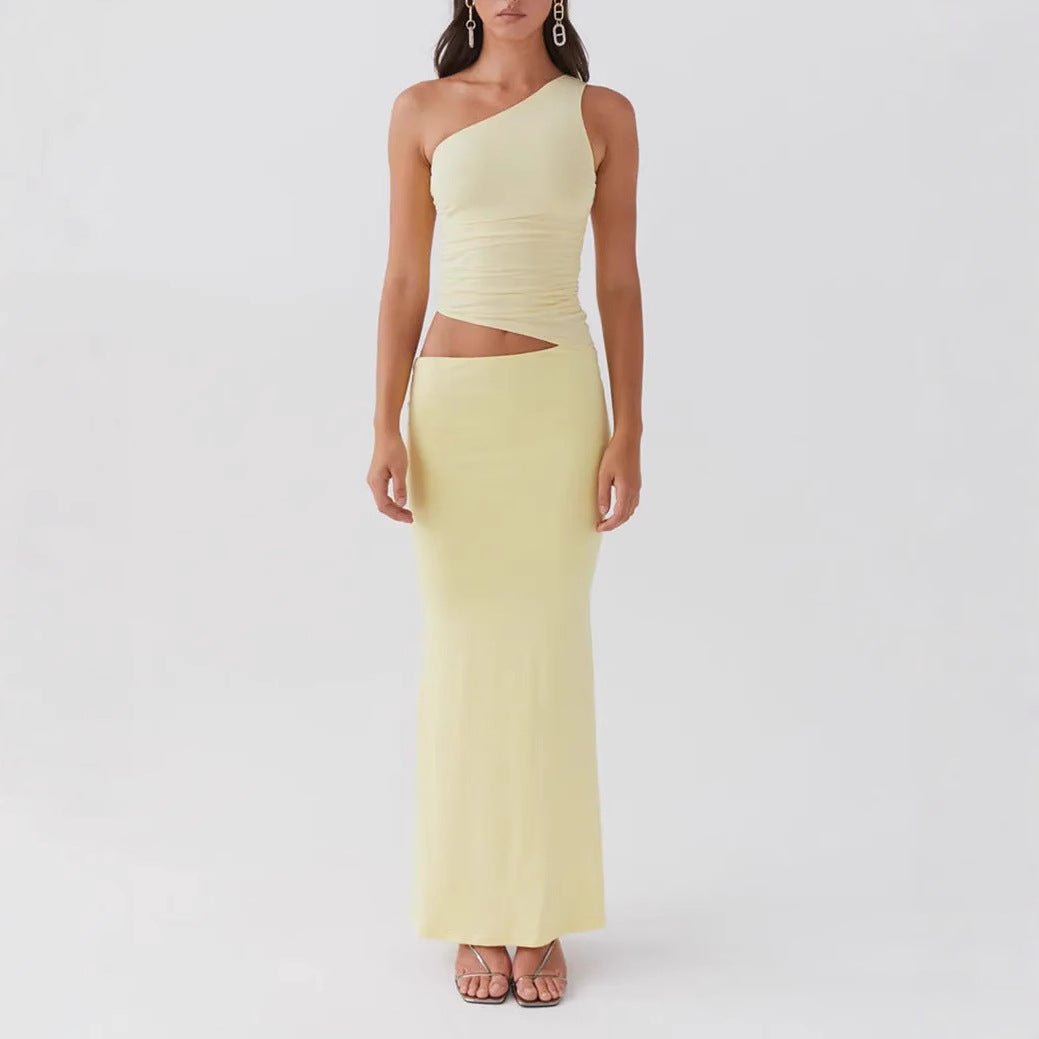 Costume de couleur unie européen et américain, coupe ajustée, confortable et tendance pour femme - KaoKao
