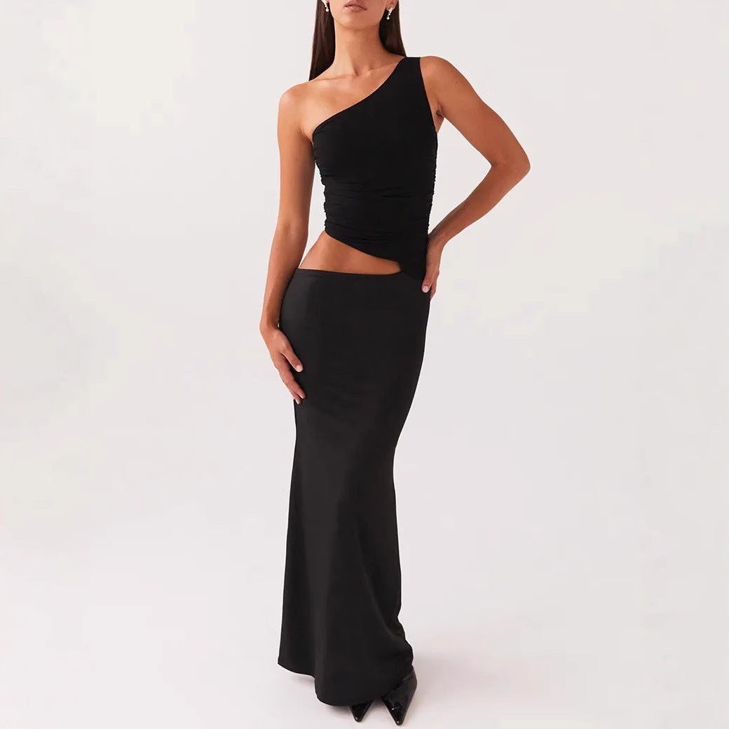 Costume de couleur unie européen et américain, coupe ajustée, confortable et tendance pour femme - KaoKao