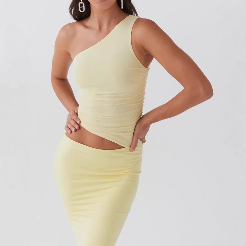 Costume de couleur unie européen et américain, coupe ajustée, confortable et tendance pour femme - KaoKao