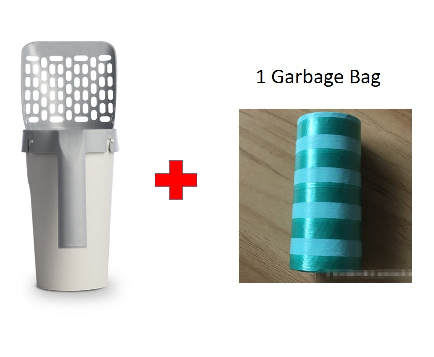 Set de pelle à litière pour chat paresseux intégré dans une boîte de rangement