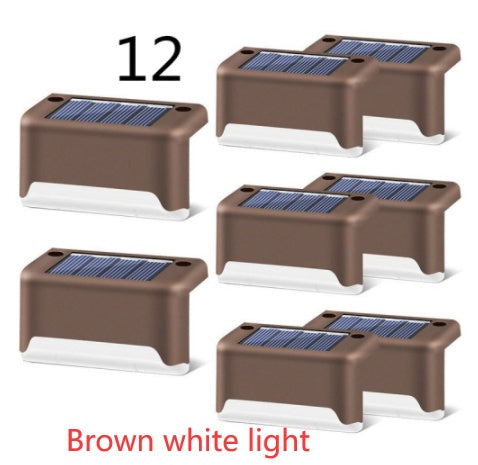 Nouvelle lampe de clôture solaire LED étanche à mise à niveau, lumières de terrasse solaires, lumière de marche solaire extérieure pour patio, escaliers, jardin, allée, pas de jardin.