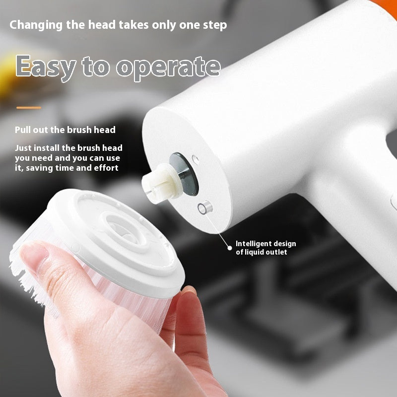 Brosse de nettoyage électrique sans fil multifonctionnelle Tête de brosse multiple Brosse de sol de cuisine