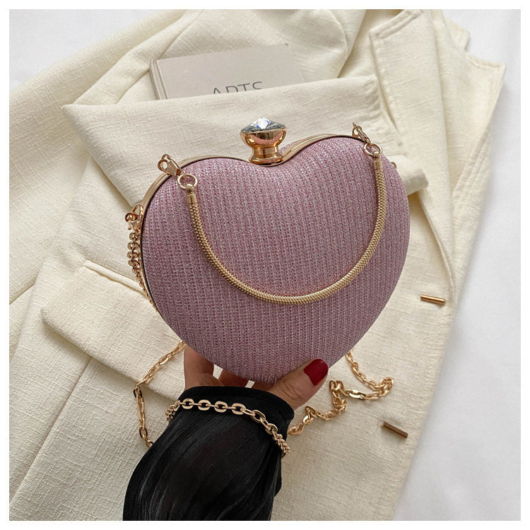 Sac de banquet Love Chain Shoulder Crossbody Handbag Tenue de Saint-Valentin