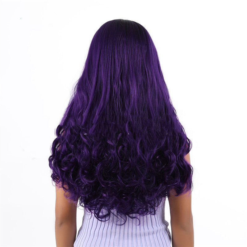Dégradé de couleur Dégradé bicolore Grande vague Noir Violet Partie médiane