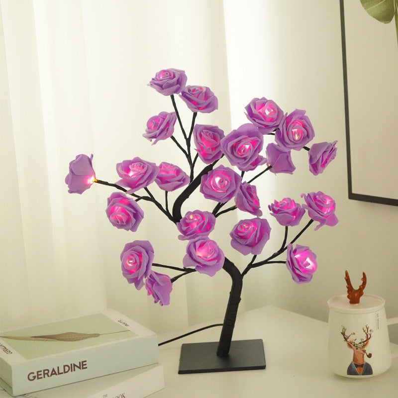Chambre Rose Arbre Lampe Décoration