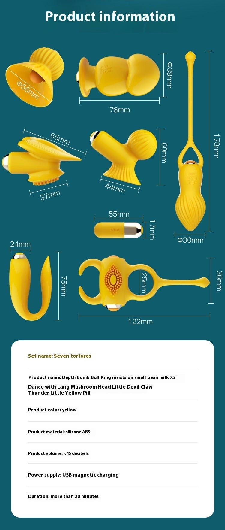 Thunder Storm Seven Torture Jouets multifonctionnels pour femmes