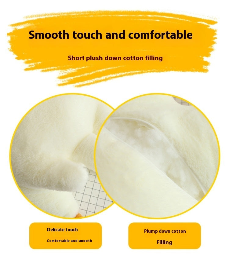 Coussin en peluche de gros oies blanches mignonnes