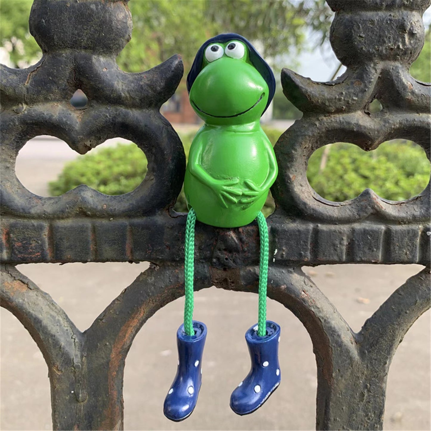 Décoration de grenouille suspendue en résine créative