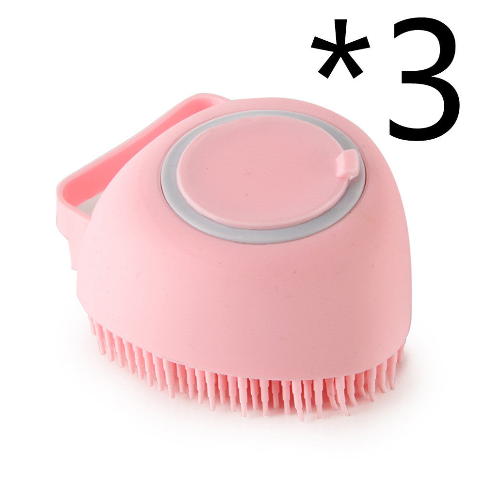 Gants de bain en silicone pour chien avec brosse de massage, outil de nettoyage pour animaux de compagnie, brosse à peigne pour chien, peut verser du shampooing, fournitures de toilettage pour chien.
