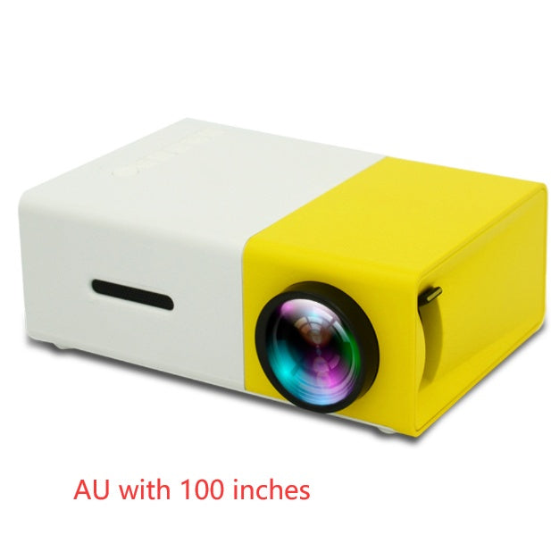 Projecteur portable 3D HD LED de cinéma à domicile compatible HDMI, projecteur audio USB YG300 mini projecteur.