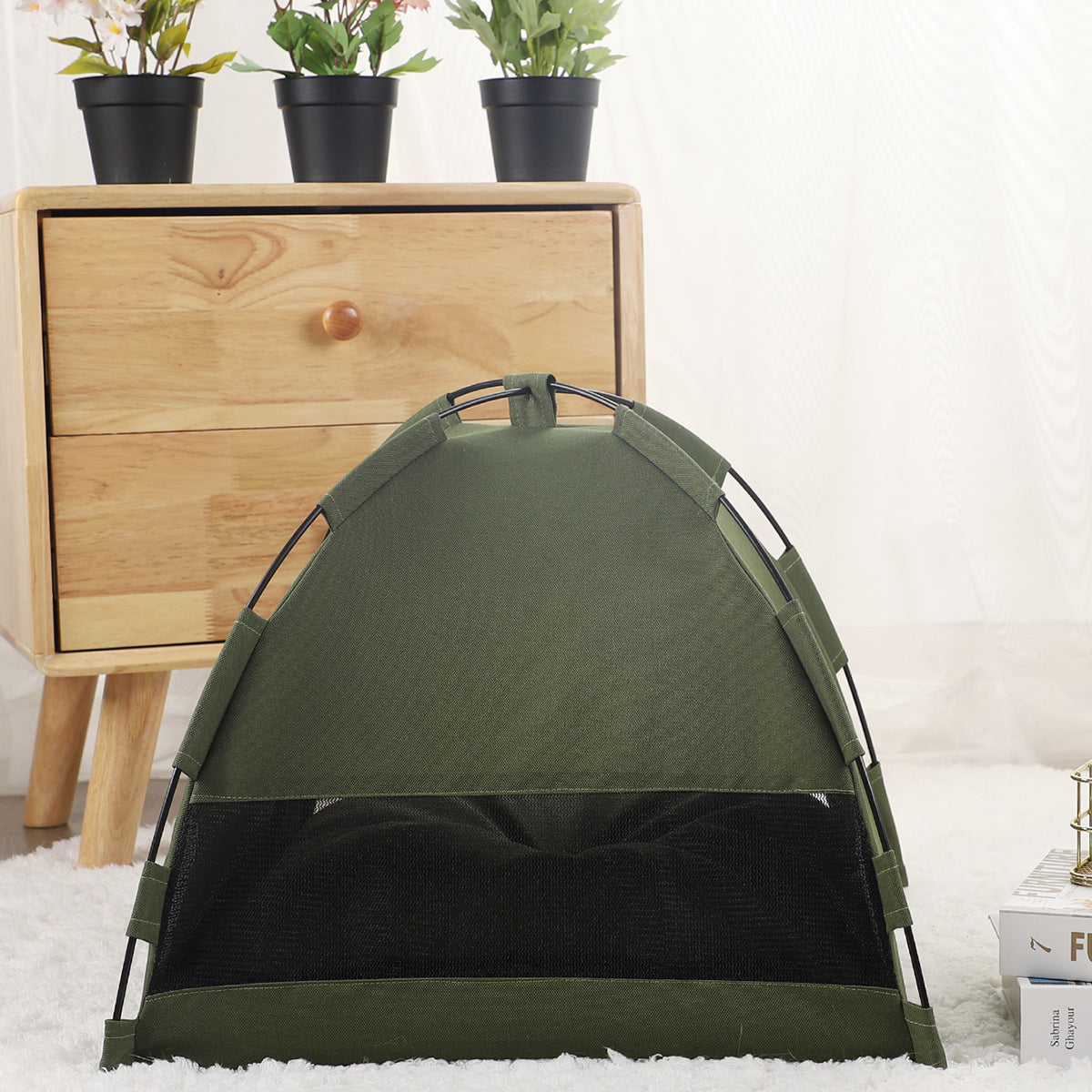 Tente avec tapis de refroidissement pour chat, maison pour chien, canapé pour animaux, lit de camping pour chien avec coussin pour chenil de chien, nid pour chat intérieur, lit pour chat, produits pour animaux de compagnie.