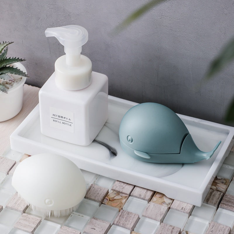 Brosse à linge mignonne en forme de petite baleine pour le nettoyage de la maison