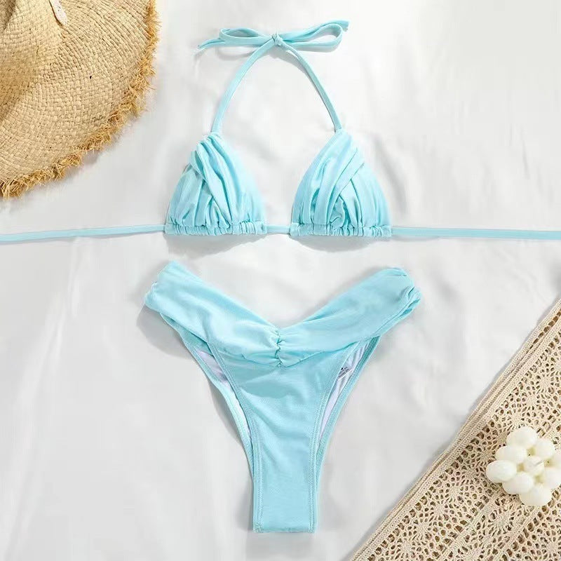 Maillot de bain fendu pour femme Ins Bikini Summer Beach