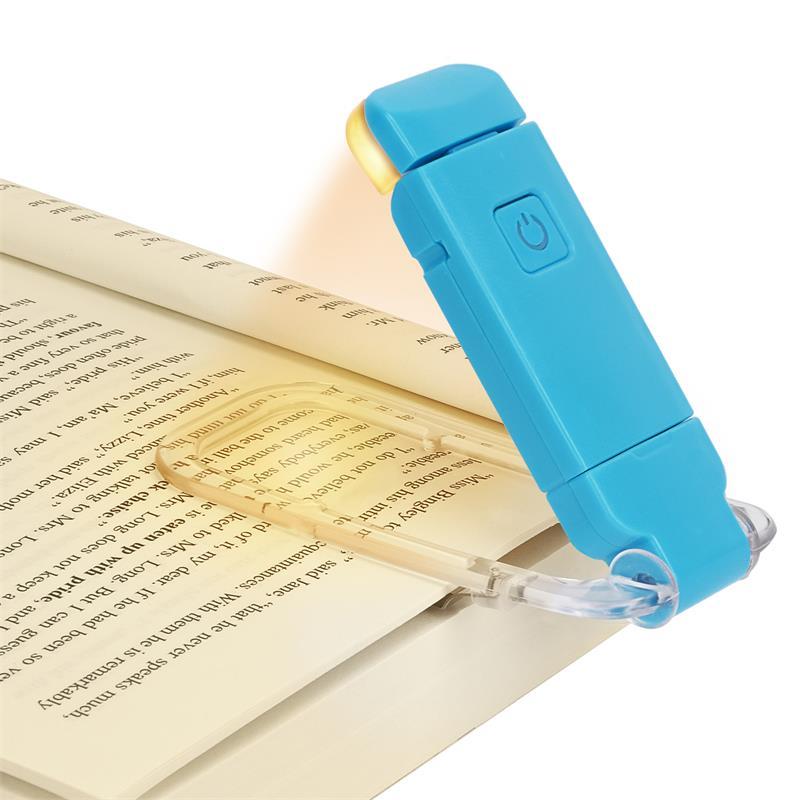 Lampe de lecture LED rechargeable par USB, luminosité réglable, protection des yeux, clip de lecture, lampe de lecture portable pour marque-page